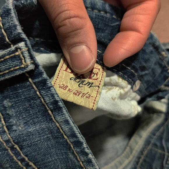 BKE Wendi Boot Cut Jeans Women's 30 x 26 Whiskered Western Denim Blue - Picture 4 of 12